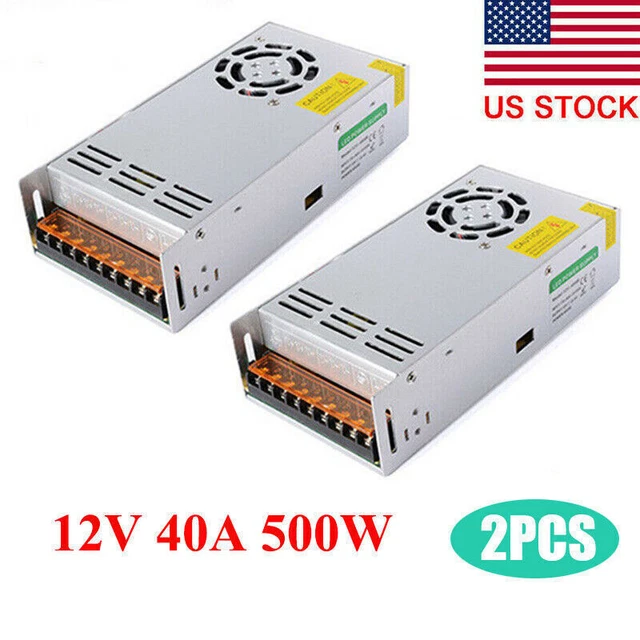 2PK 110V TO 12V DC AC 40A Switch Power Supply Driver For LED Strip light Module