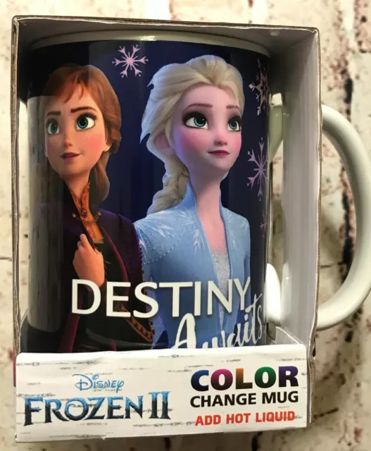 Frozen 2 Color Changing Mug Heat Reactive Official Disney Anna Elsa Olaf Boxed