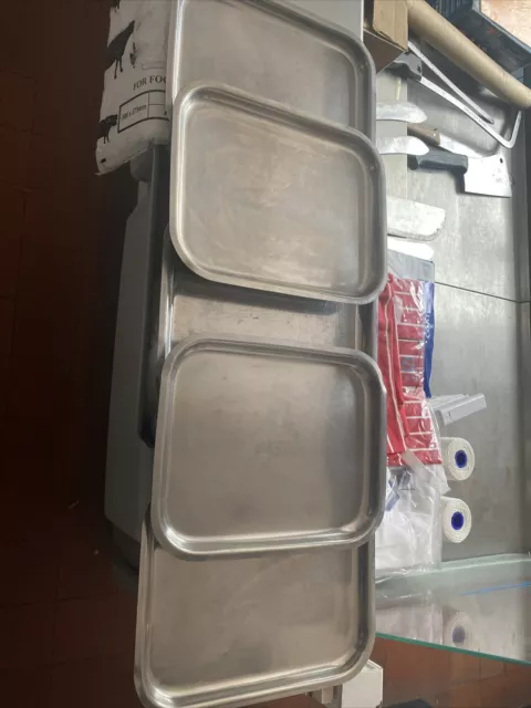 5 x Butchers Stainless Steel  Catering Display Trays