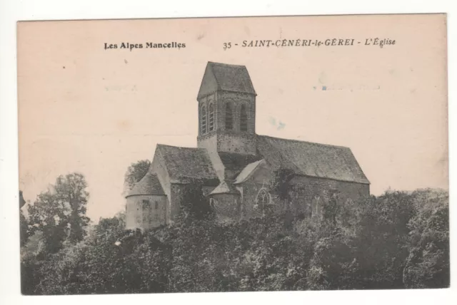 Cpa 61 - Saint-Céneri-Le-Gérei: Church - The Alps Mancelles (Orne) - Unwritten