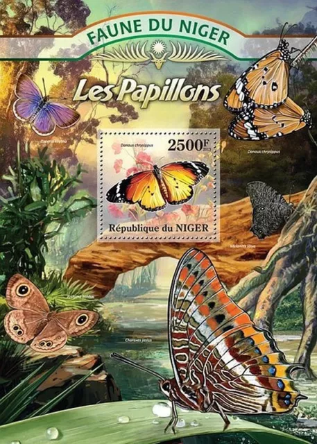 Fauna of Niger / BUTTERFLIES Insect 1-Value MNH Stamp Sheet #201 (2013 Niger)