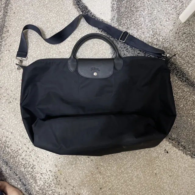 Longchamp Le Pliage  Large Nylon Tote Shoulder Bag ~NIP~ Black