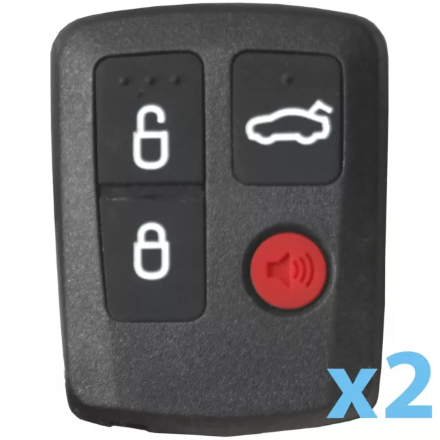 2 x To Suit Ford BA BF Falcon Sedan/Wagon Keyless Car Remote 4 Button Keypad