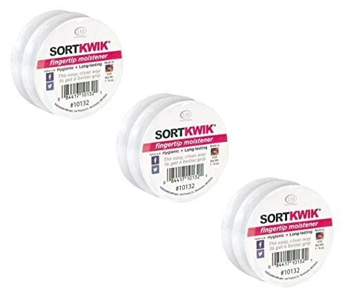 10132 Sortkwik Fingertip Moisteners, 1 3/4  ,  , Sold as 6 Pack