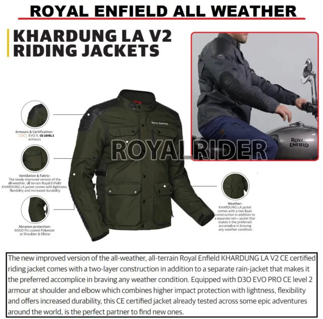 Royal Enfield "KHARDUNGLA V2" All Weather Riding Jacket - OLIVE