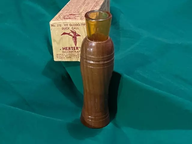 early HERTER'S No. 272 Vit Glodo Duck call w/ box & manual ESTATE COLLECTION