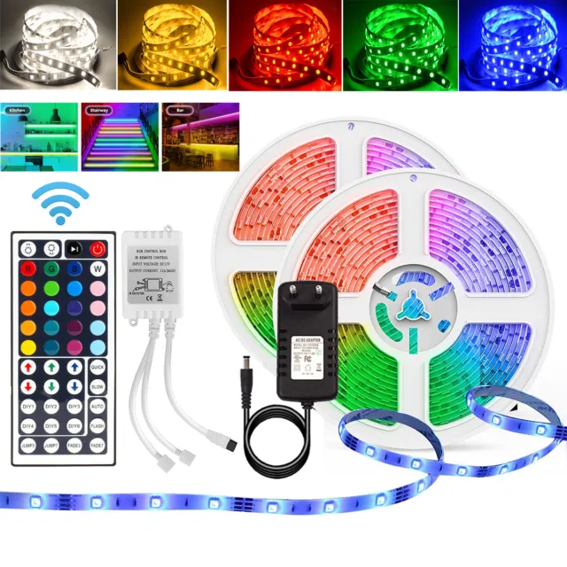 RGB LED Stripe 5050 SMD Streifen Band Licht Leuchte Batterie Lichterkette 1m-30m