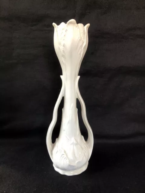 antique porcelain art deco tulip vase . Marked Bottom