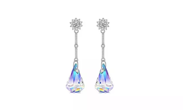 AURORA BOREALIS CRYSTAL Drop Earrings Made With Crystals From Swarovski ...