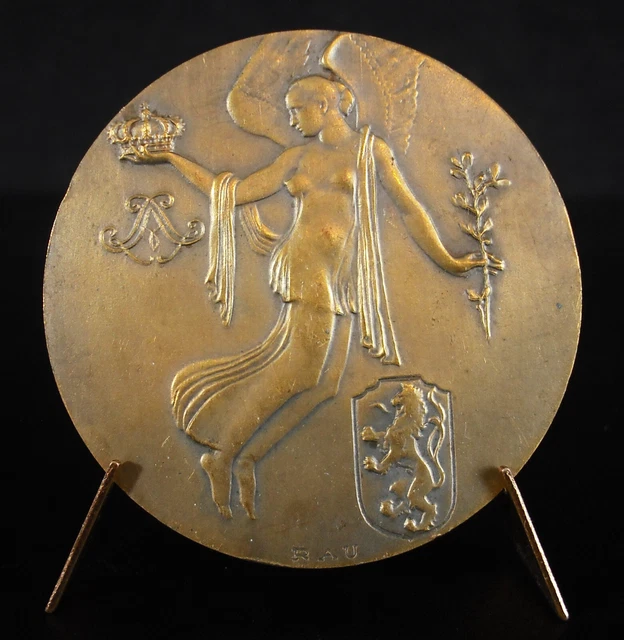 Grande Médaille Du Centenaire De La Bibliothèque Royale De Belgique - Bronze, 1940
