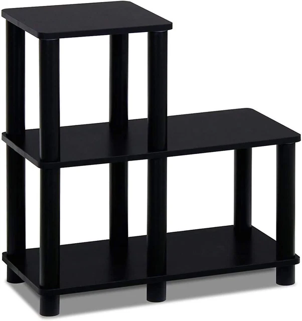 Furinno 14032EX/BK Turn-N-Tube Accent Decorative Shelf, Espresso/Black
