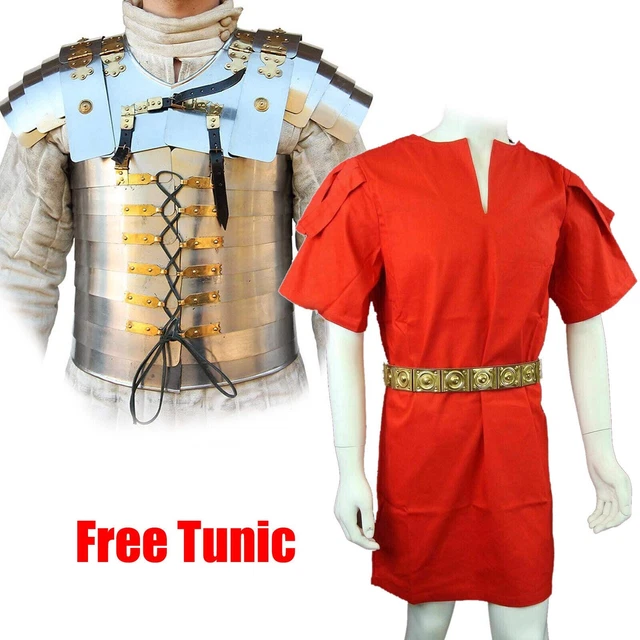 ROMAN LORICA SEGMENTATA Armor Breastplate Costume Brass Lined Segmenta