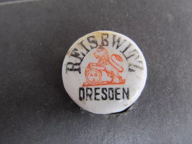 Aktienbrauerei Reisewitz Dresden - Porzellan-, Bügel- o. Flaschenverschluß (1933