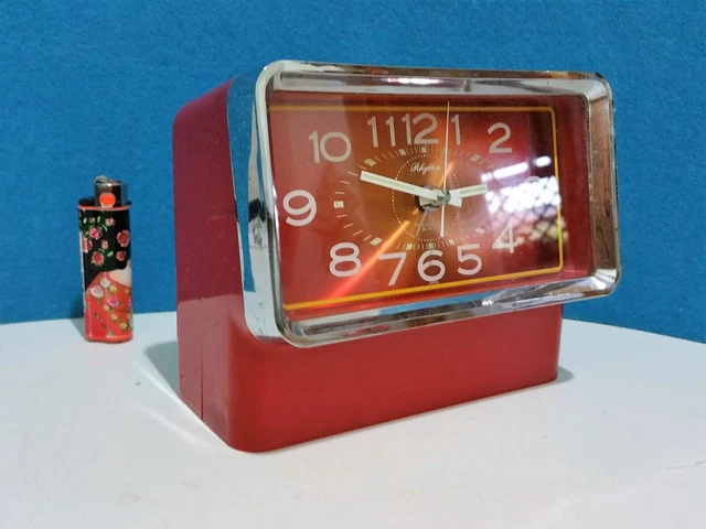 Spettacolare Orologio Sveglia Da Tavolo Di Vero Design Anni 70 Bellissima E Orig