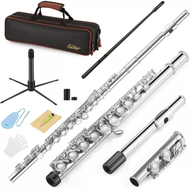 Eastar C Flutes CONCERT FLUTE STUDENT INTERMEDIATE SILVER SCHOOL BAND