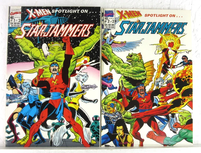 X-MEN SPOTLIGHT ON STARJAMMERS #1-2 * Marvel Comics Lot * 1990