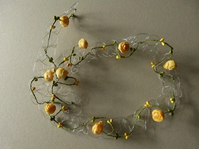 21 Rosenranke . Rosengirlande, Kunstblumen - Seidenblumen - Blumen - Hobbyauf.