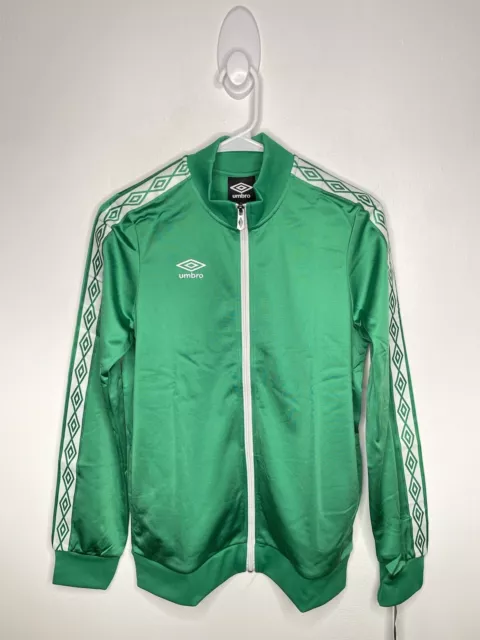 Umbro Diamond Track Jacket Boys Sizes Full Zip Active Wear Soccer Green