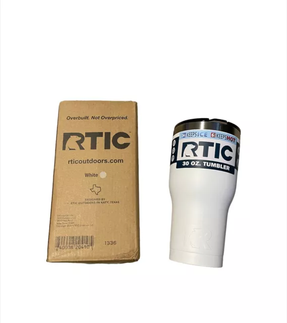 RTIC 30 oz Thermal Tumbler Stainless Coffee Mug Travel Cup Cold/Hot White
