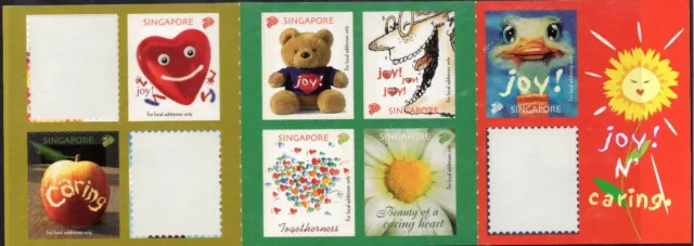 Singapore 2003 Greetings Stamps "Joy And Caring (7) Stamps Left In Booklet Mnh