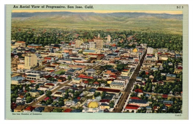 Aerial View of Progressive, San Jose, CA Postcard *6S(3)19
