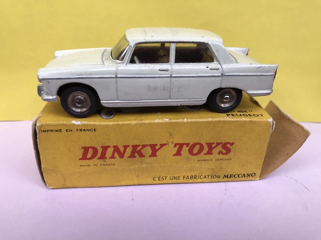 Dinky Toys 553 // 404 Peugeot Blanche + Boite // Origine Meccano France