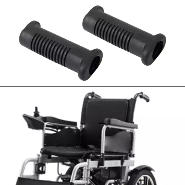 2 pièces de poignées de fauteuil roulant ergonomiques de remplacement,