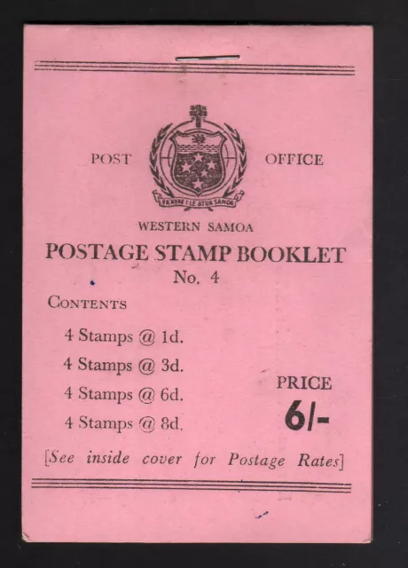 Samoa 1962 6/- Kompletter Bkt-Code 300/9/64 Sb9.