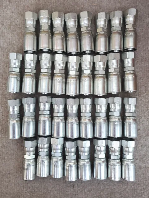 34 New Eaton 6066E 3/8in Straight Hose Fitting LOT