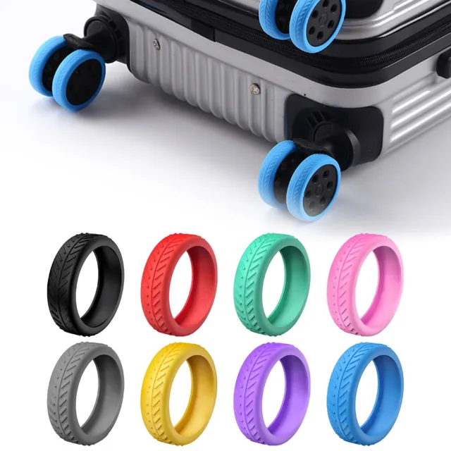 8Pcs Luggage Wheels Protector Silicone Suitcase Accessories Wheel Cover VZ
