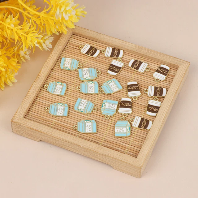 10PCS Enamel Drinks Charm For Jewelry Making Bracelet Necklace Accessor-wf