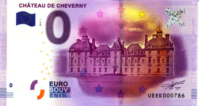 41 CHEVERNY Château, 2016, Billet 0 € Souvenir