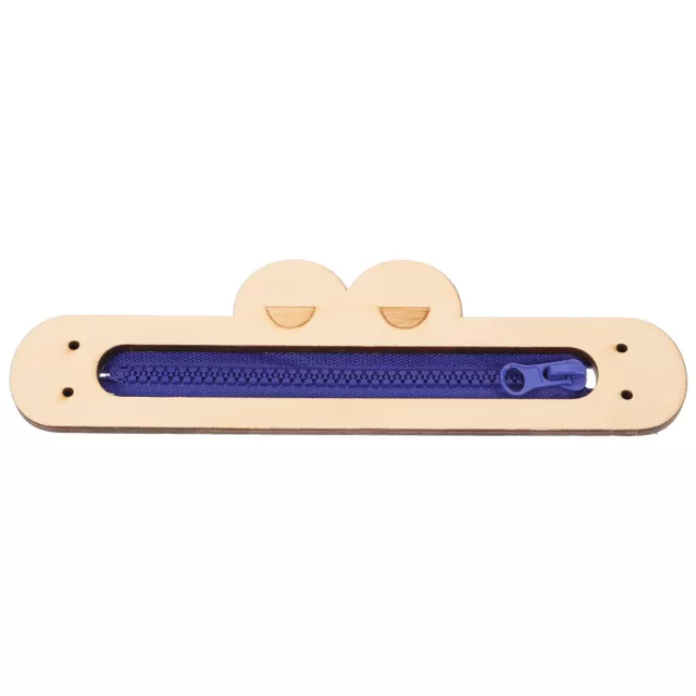 Montessori Frog Zipper Busy Board Wooden Activity Parts Beads Swirls-