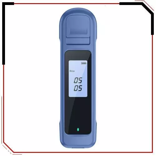 1X Blue Professional Breathalyzer Alcohol Tester Breath Analyzer Detector