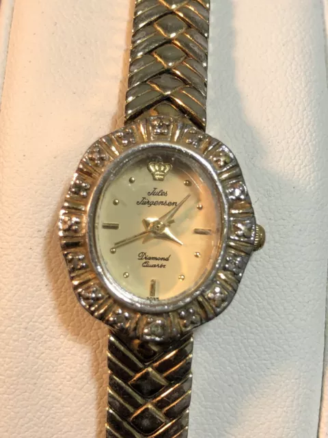 Vintage Jules Jurgensen Women’s Watch Diamond Ladies Wristwatch New Battery