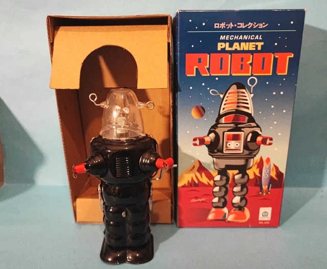 Boîte Robot Mécanique Planet Robot Space Toy Vintage Tôle