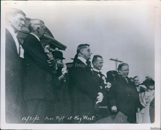 1966 Pres Taft & Key West Officials At Mayor Reception 1912 Politics 8X10 Photo