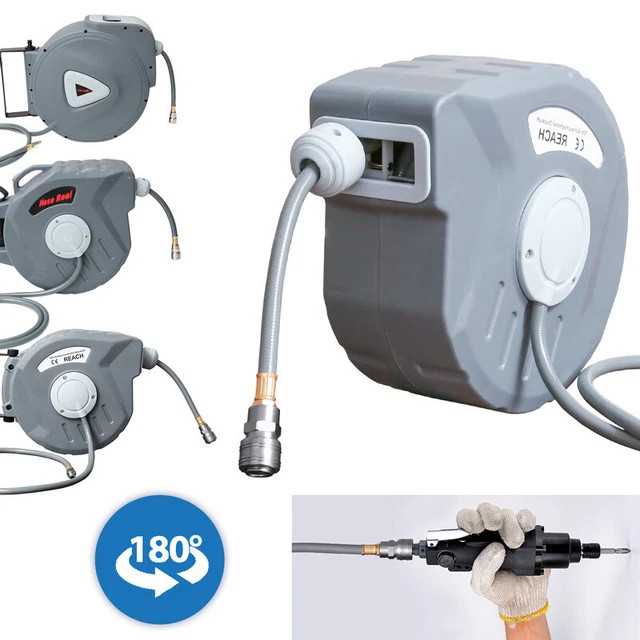 Schlauchaufroller Automatik Druckluftschlauch Gartenschlauch Aufroller 10~30m