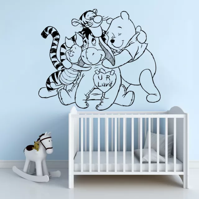 Winnie the Pooh and Friends Wall Vinyl Sticker Kids Nursery Decor Tigger Piglet