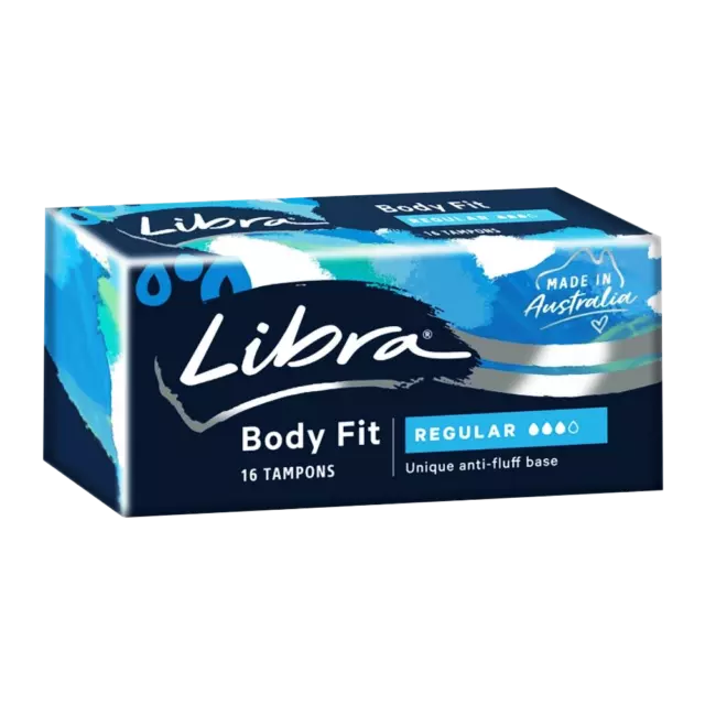 Libra Body Fit Regular 16 Tampons Unique Anti-Fluff Base Easy Insertion