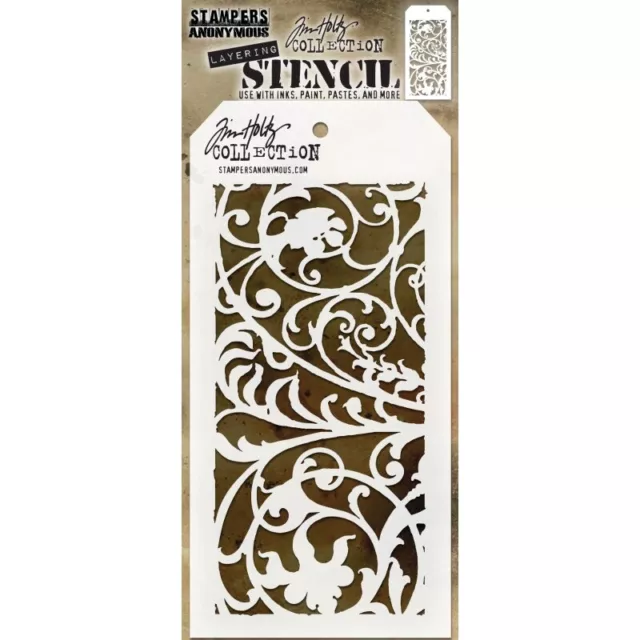 New Stampers Anonymous Tim Holtz Layering Stencil Ironwork