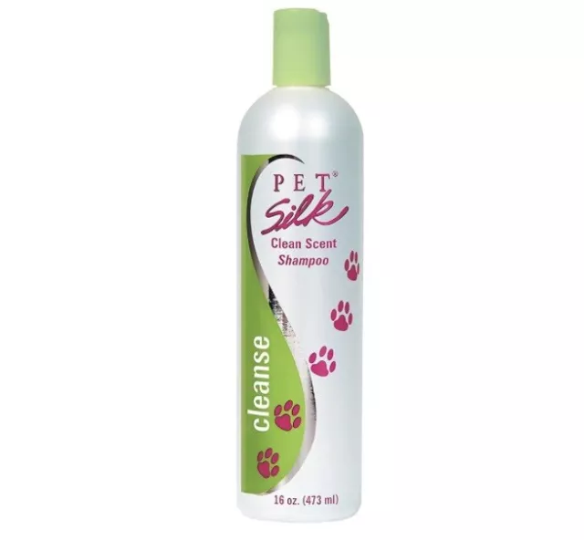 NEW PET SILK Shampoo - Long Lasting Fresh Scent 16 Oz Clean Scent FREE SHIPPING