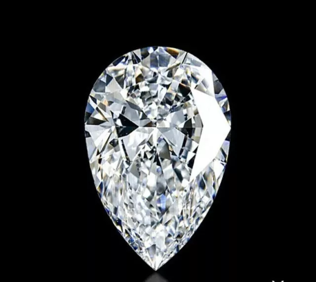 Diamante blanco, 1 quilate, forma de pera natural, piedras preciosas de...