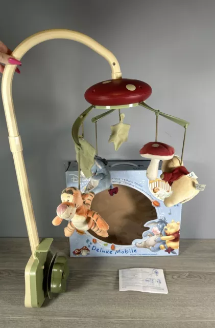 Disney Deluxe Winnie The Pooh Musical Cot Mobile Baby Toy Fully Working