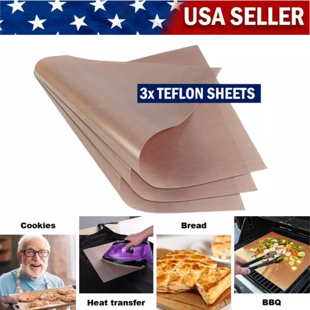 3x PTFE Teflon Sheet for Heat Press Transfer Non Stick 16x20" Reusable Craft Mat