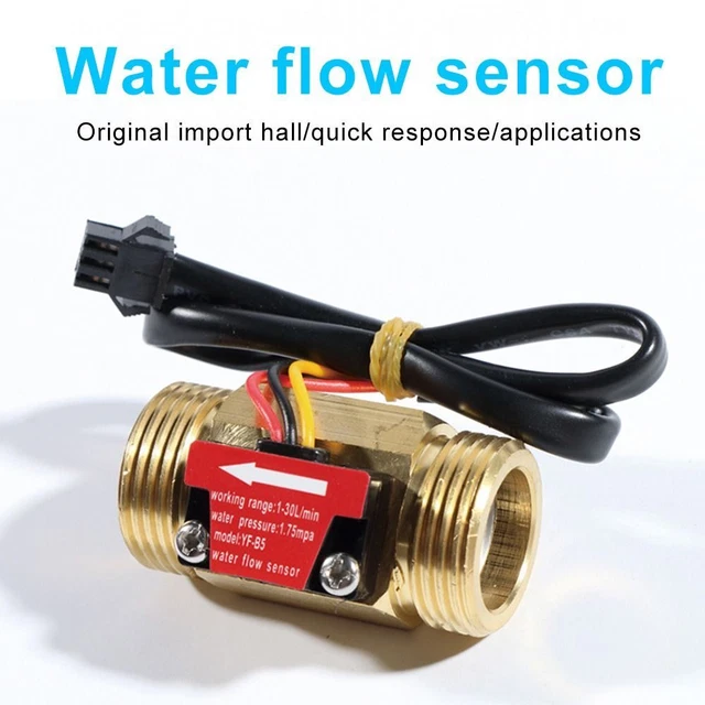 Débitmètre Indicateur 2 Voies G1/4 8 Roues - Capteur Débit Eau Pour Système Refroidissement PC