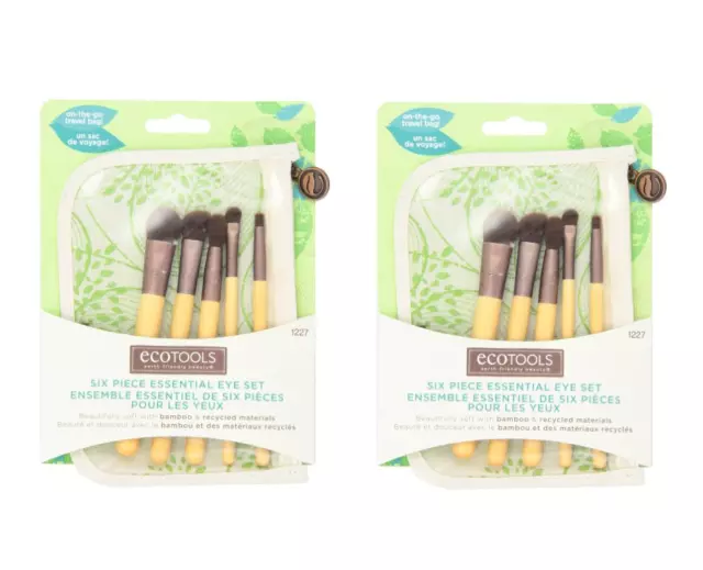 2 packs of EcoTools Six Piece Essential Eye Set Travel with Bag New