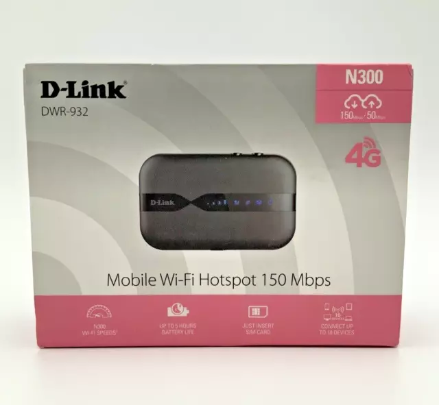 D-Link DWR-932 Mobiler Internet LTE WLAN-Hotspot 4G SIM microSD USB 150 Mbit/s 2