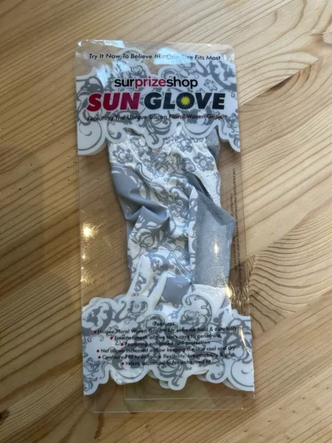 SurpriseShop All Weather Ladies Golf Mesh Sun Glove Grey White One Size