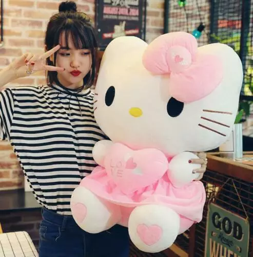 Hello Kitty Pink Love Giant Huge Stuffed Plush Animal Toys Doll Gifts Cute New